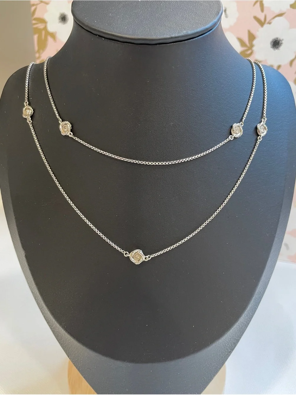 David Yurman Sterling Silver Diamond Infinity Necklace